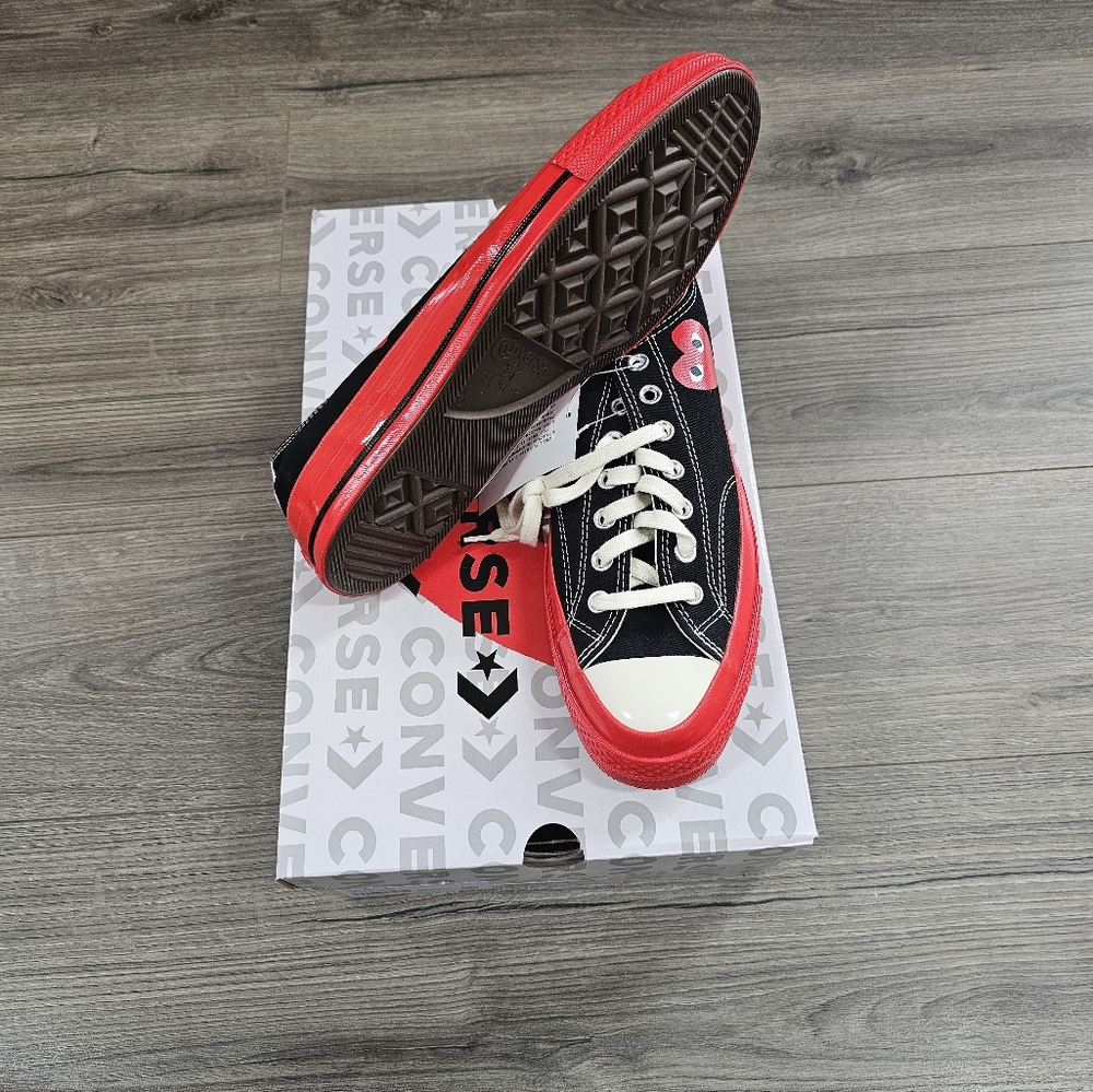 Comme Des Garcon Play Chuck 70 Low Sneakers Mens Size 10 - Picture 3 of 5